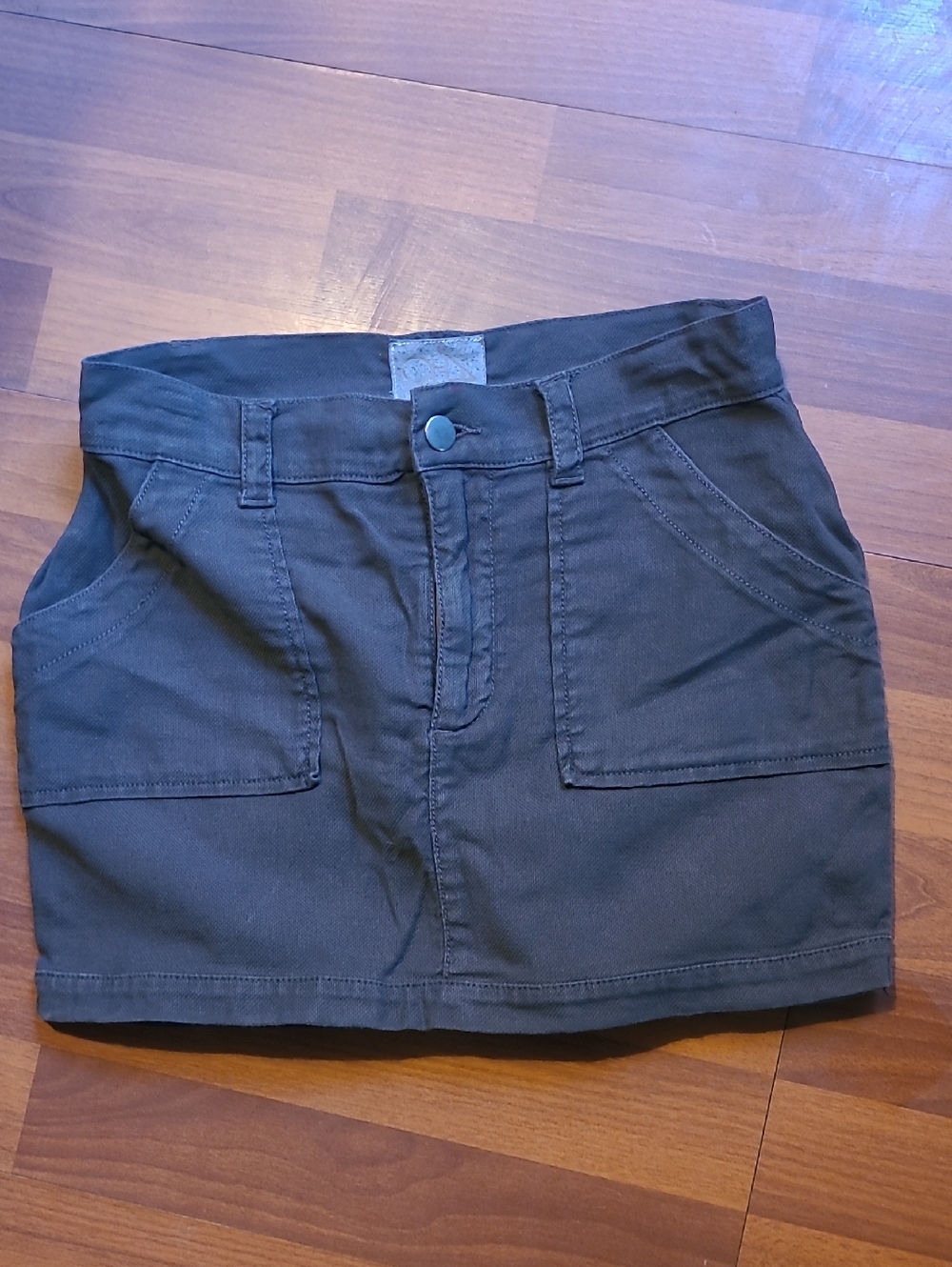 Chaser Olive Green Mini Skirt